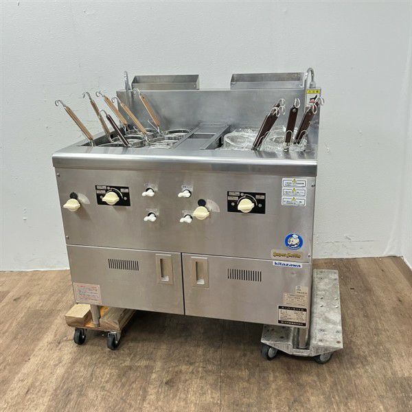 北沢産業 2槽ガスゆで麺機 KSK-212G | 無限堂厨房ネットショップ