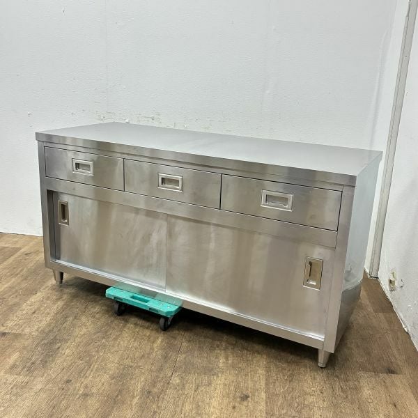 ステンレス作業台　調理台　キャビネット　引き出し付き　1500×600×780 引出し付きキャビネット調理台 1500*600*800 | 無限堂厨房ネットショップ
