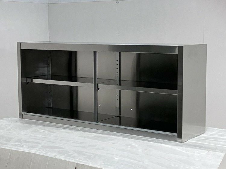 ☆地域限定送料無料☆工場整備品☆吊り戸棚　ガラス戸　幅1200 ステンレス 東製作所 ステンレス吊戸棚 1200×300×900 AS-1200S-900 1個 61-4436-34