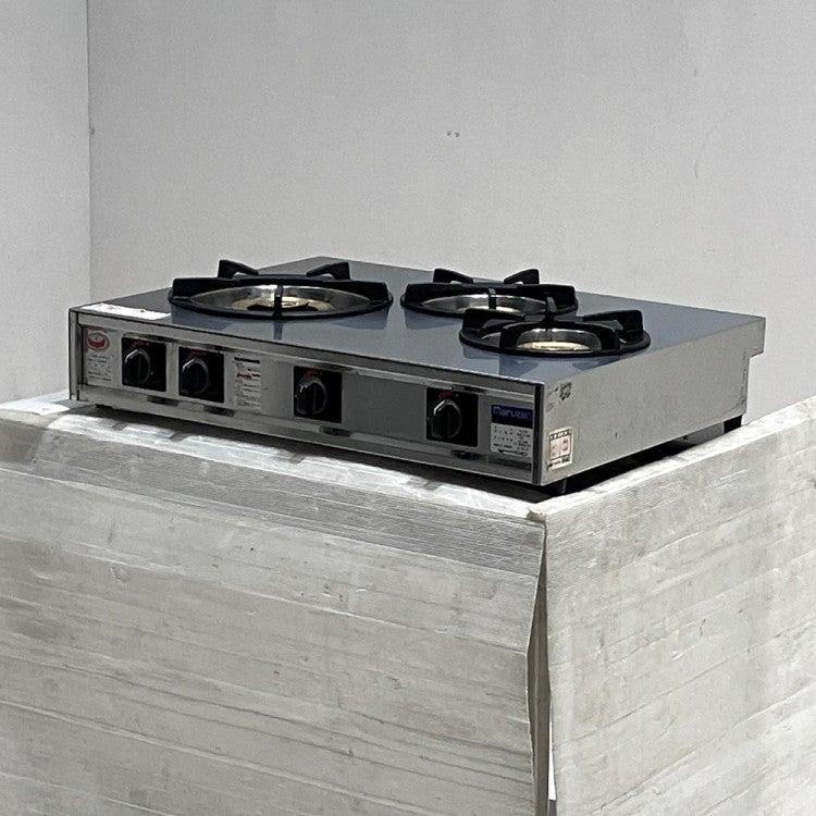 電子レンジ、冷蔵庫、ガスコンロ売ります マルゼン 卓上3口ガスコンロ M-213C | 無限堂厨房ネットショップ