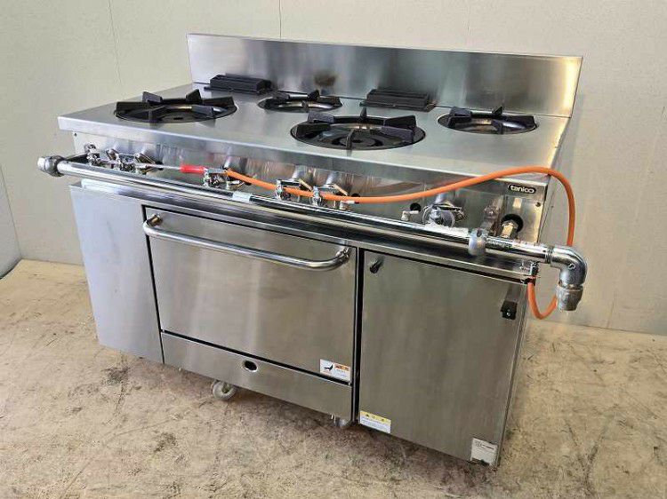 タニコー 4口ガスレンジ NR1222 | 無限堂厨房ネットショップ