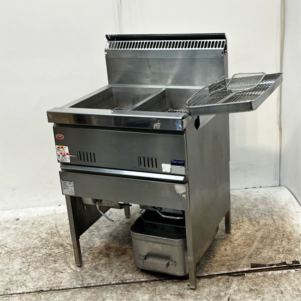 M3★タニコー★LPガス 2槽ガスフライヤー 油15L×2連 業務用 厨房 店舗 二槽 | 無限堂厨房ネットショップ