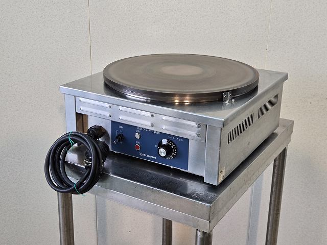 ニチワ　クレープ焼機 業務用/新品】【ニチワ】電気クレープ焼器 1連 単相100V CM-360 幅410