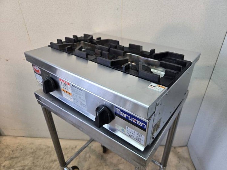 マルゼン◆業務用 ガスコンロ◆RGC-064D◆LPG◆2022年製◆2口 引取限定】ガステーブルコンロ RGC-064D マルゼン 2022年 都市ガス 13A