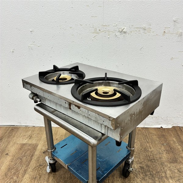 ■中古品 マルゼン卓上２口コンロ M-212C LPガス 2019年 600ｘ420ｘ200ｍｍ  動作問題無し■ □中古品 マルゼン卓上2口コンロ M-212C LPガス 2019年
