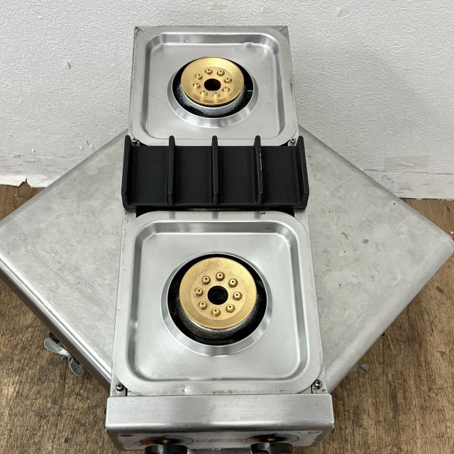 ①山岡金属 LPガス 卓上2口コンロ SK-55G ？200×510×150 山岡金属 卓上2口ガスコンロ SK-5 | 無限堂厨房ネットショップ