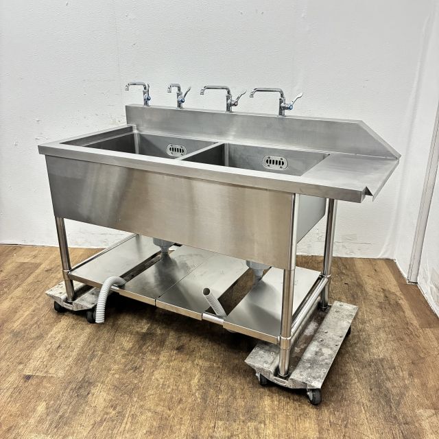 厨房用シンク 東製作所 業務用厨房機器 二槽シンクHタイプ 幅1000mm HP2
