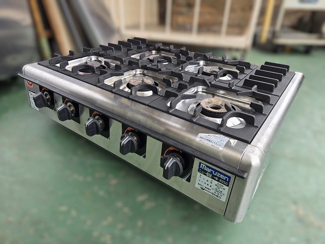 マルゼン　5口コンロ　LPガス　M-825C　美品　※中古品 マルゼン 卓上5口ガスコンロ M-825C | 無限堂厨房ネットショップ