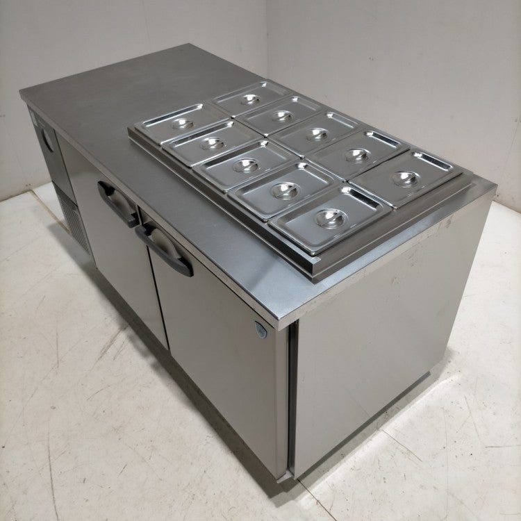 7209【程度良好】2025年製 冷蔵サンドイッチコールドテーブル 蒸発装置付 大和冷機 サンドイッチ冷蔵コールドテーブル KNXA-1571CD | 無限堂厨房