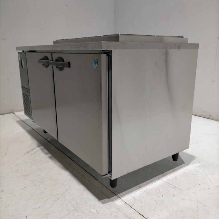 7209【程度良好】2025年製 冷蔵サンドイッチコールドテーブル 蒸発装置付 大和冷機 サンドイッチ冷蔵コールドテーブル KNXA-1571CD | 無限堂厨房