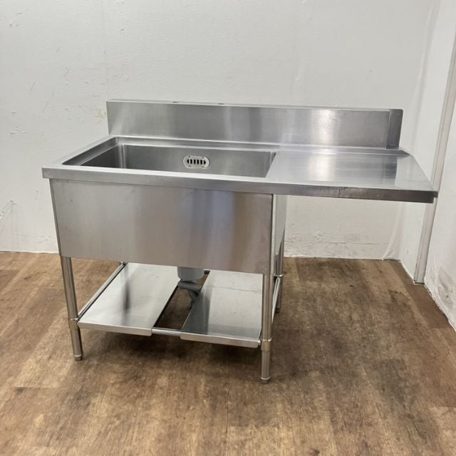 ☆地域限定送料無料☆工場整備品☆一槽ソイルドシンク右　幅720 ステンレス 右ソイルド1槽シンク 1305*650*810 | 無限堂厨房ネットショップ