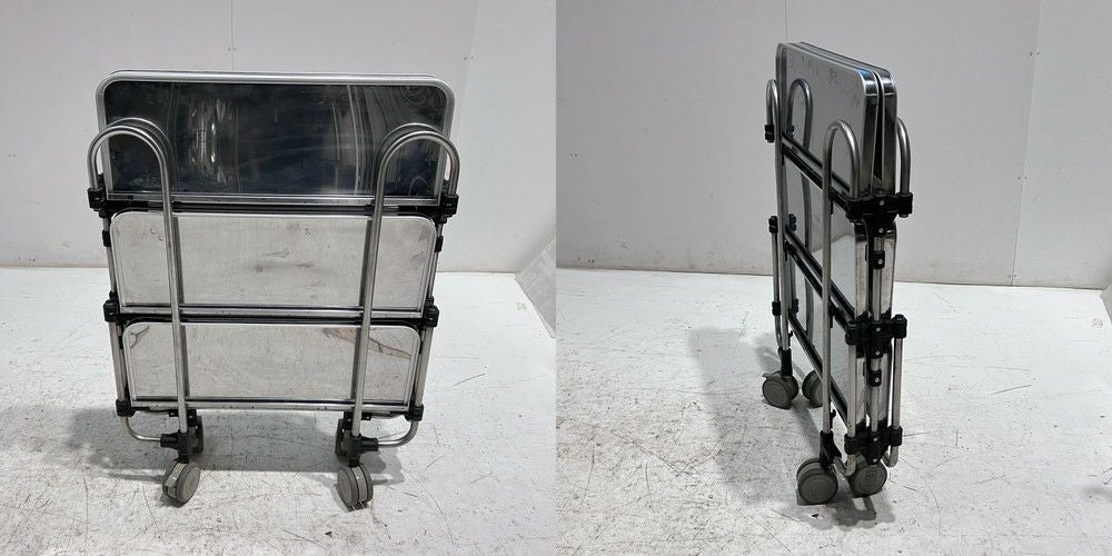 TOKUYAMA 折りたたみ式ステンレスワゴン KEAW-3 | 無限堂厨房ネット